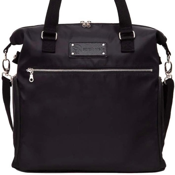 Sarah Wells Breast pump Black Nylon Tote Bag - Picture 1 of 7